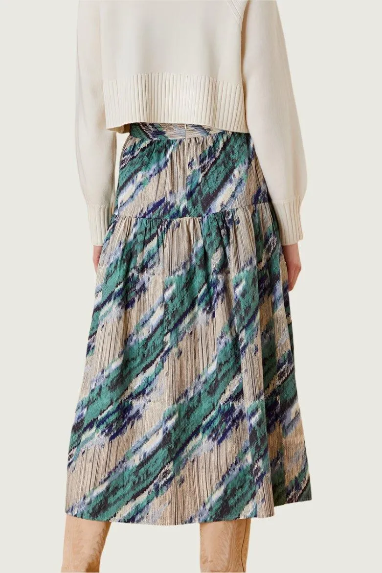 Quinn Poplin Skirt Banding Green