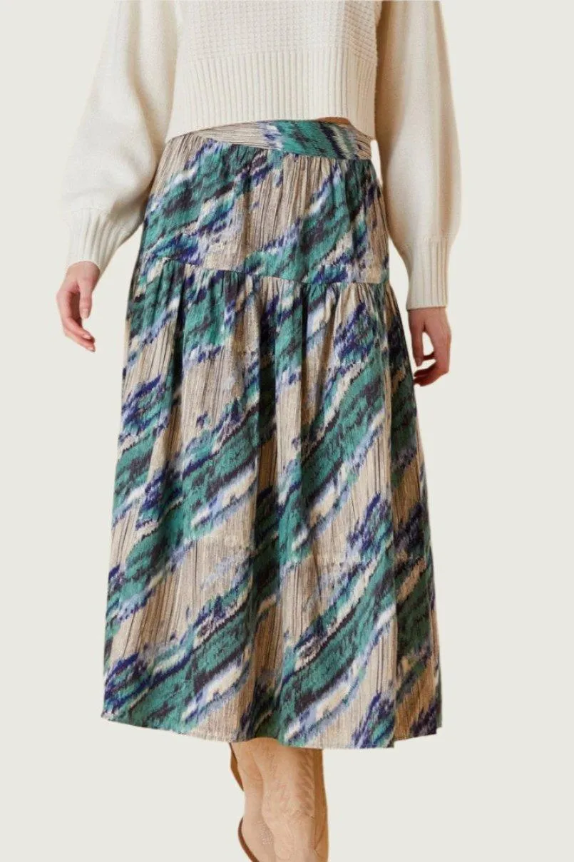 Quinn Poplin Skirt Banding Green