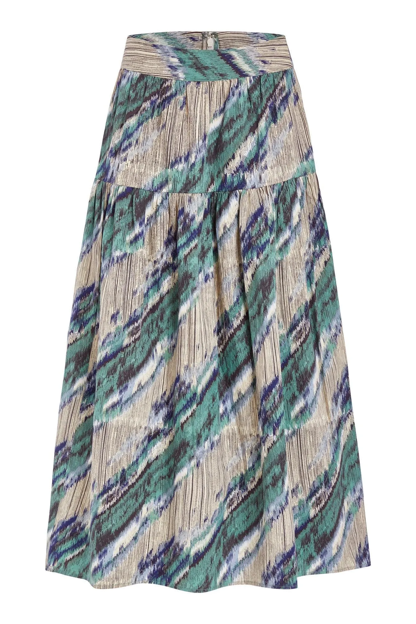 Quinn Poplin Skirt Banding Green