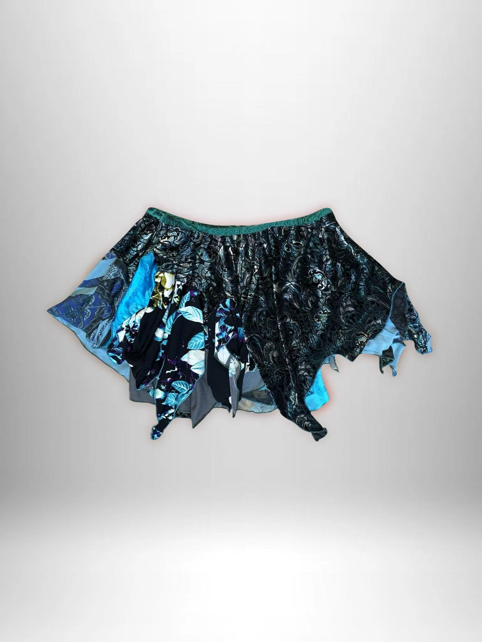 Reclaimed Glazed Rain Mini Skirt