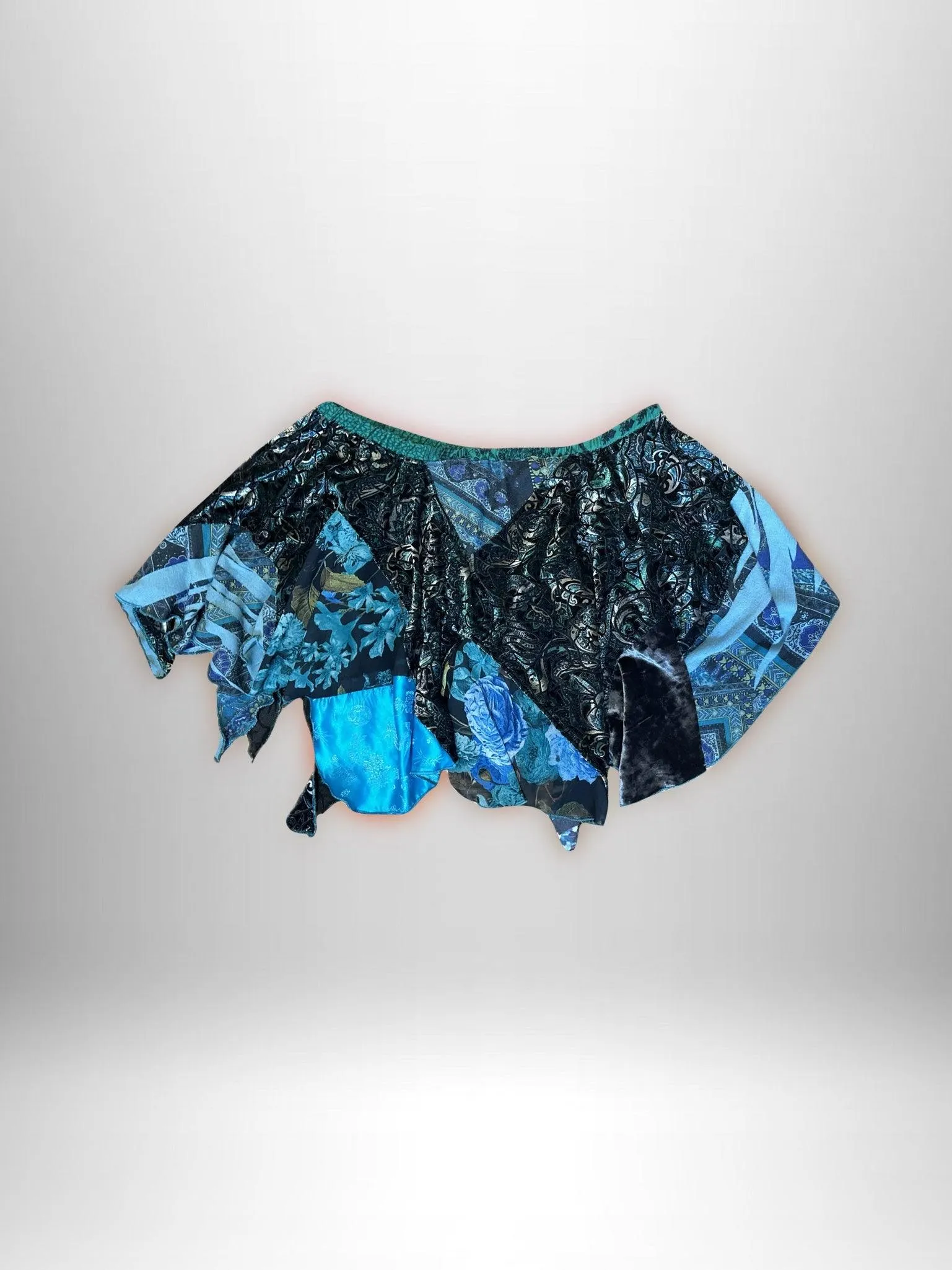 Reclaimed Glazed Rain Mini Skirt