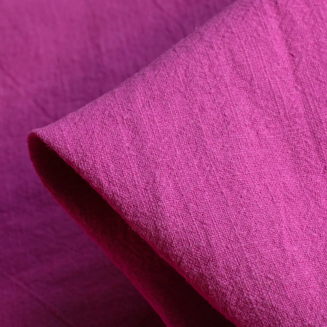 Remnant of Fuchsia Pebble Wash Linen