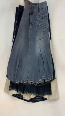 Retro Style Denim Midi Skirts (Sr-452)