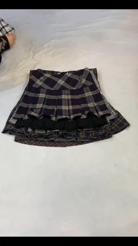 Retro Y2K Wool Check Mini Skirt – 90s-Inspired Style (GRV-11-027)