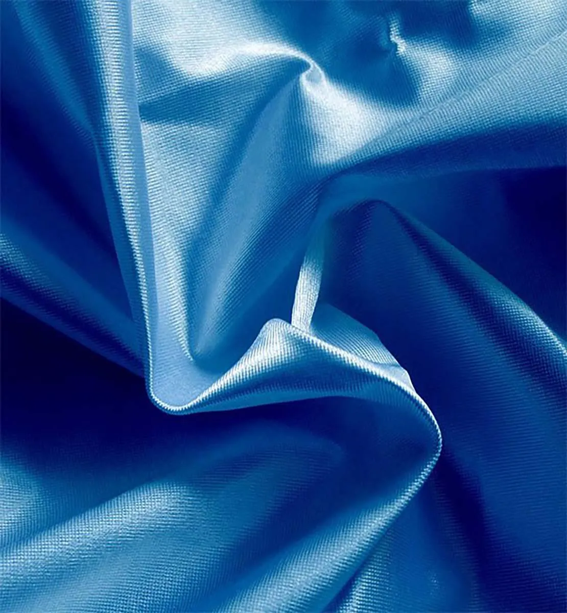 Royal Blue 60" x 108" Rectangular Poly Knit Satin Table Topper