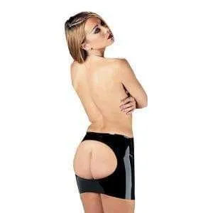 Rubber Secrets Open Back Mini Skirt