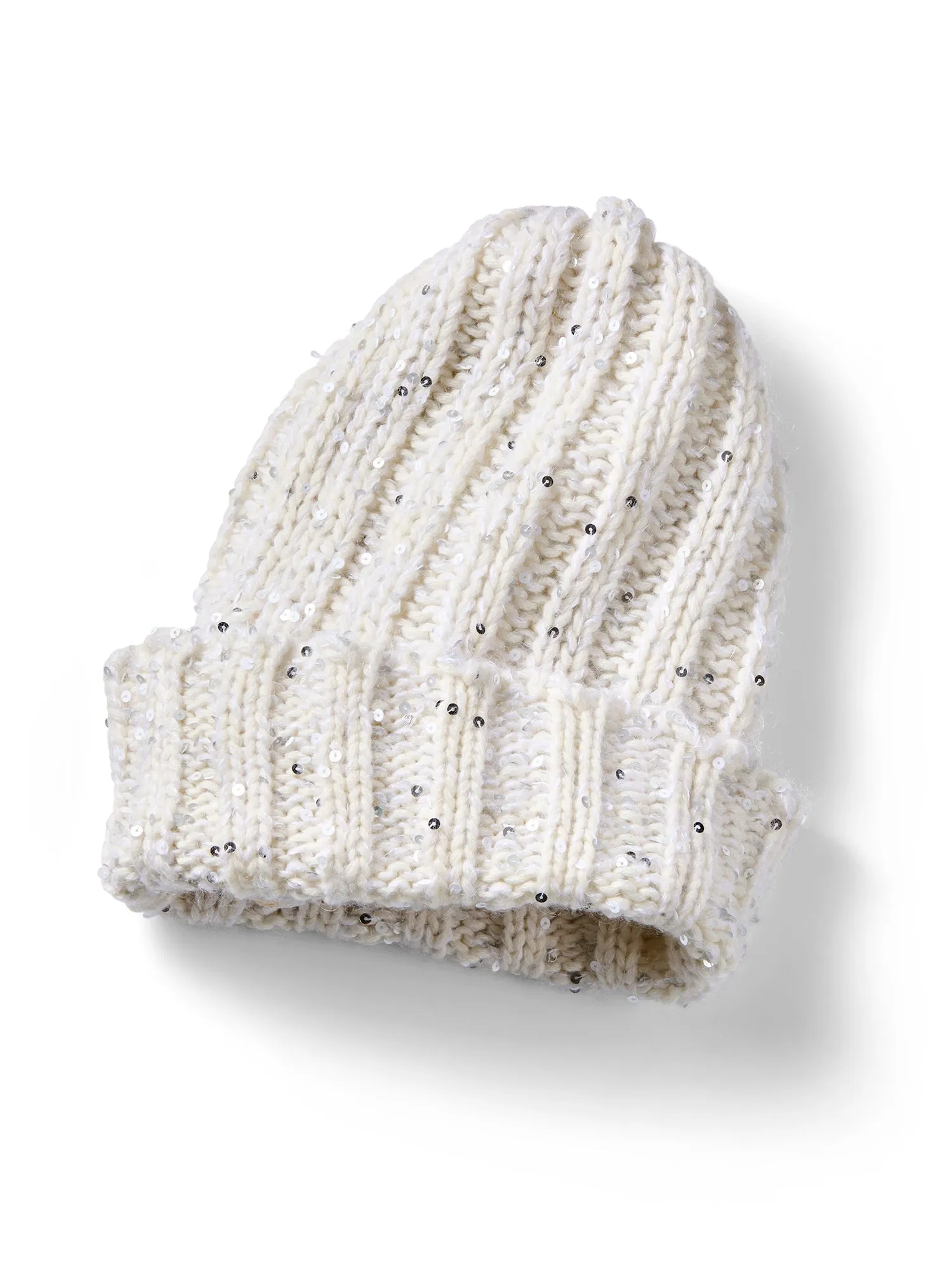 Sequin Cuff Knit Hat