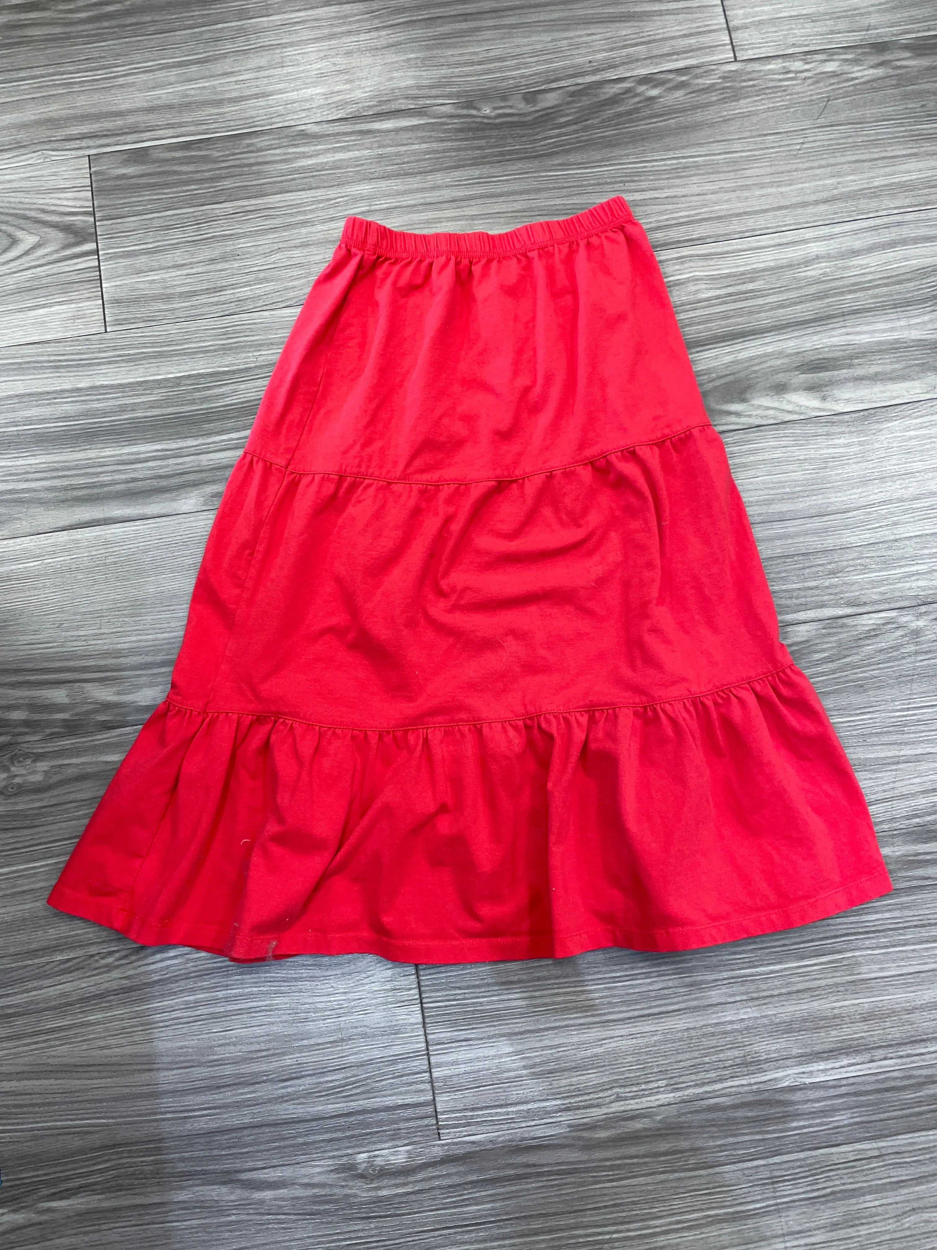 Skirt Midi By Denim And Company In Red, Size: Xxs