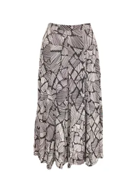 Skirt Midi By Premise In Black & White, Size: M