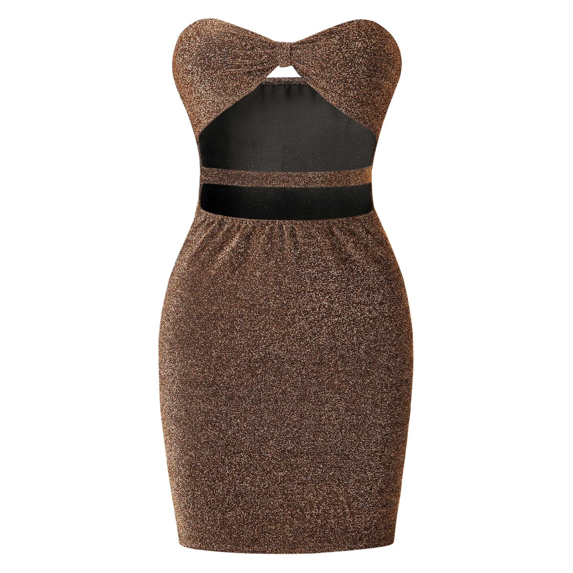 slim sequin wrap chest bag hip club dress