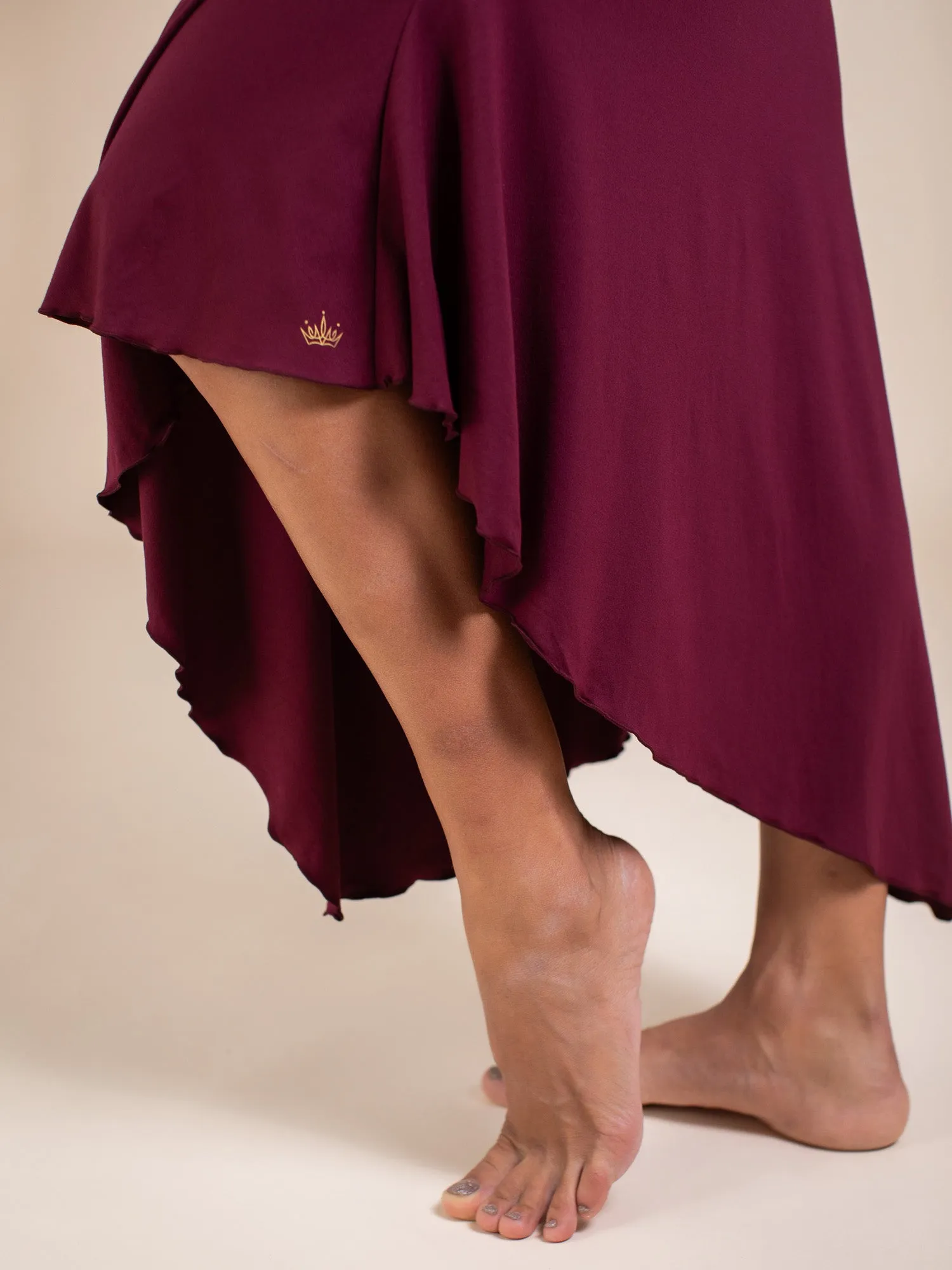 Sophia Reversible Midi Skirt - Cherry Stone