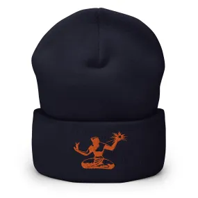 Spirit of Detroit Embroidered Cuffed Beanie - Navy / Orange