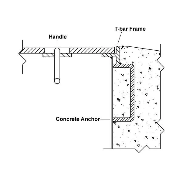 Steel Manhole Cover, Round 42" x 13", 1/2" Steel Lay-In Lid