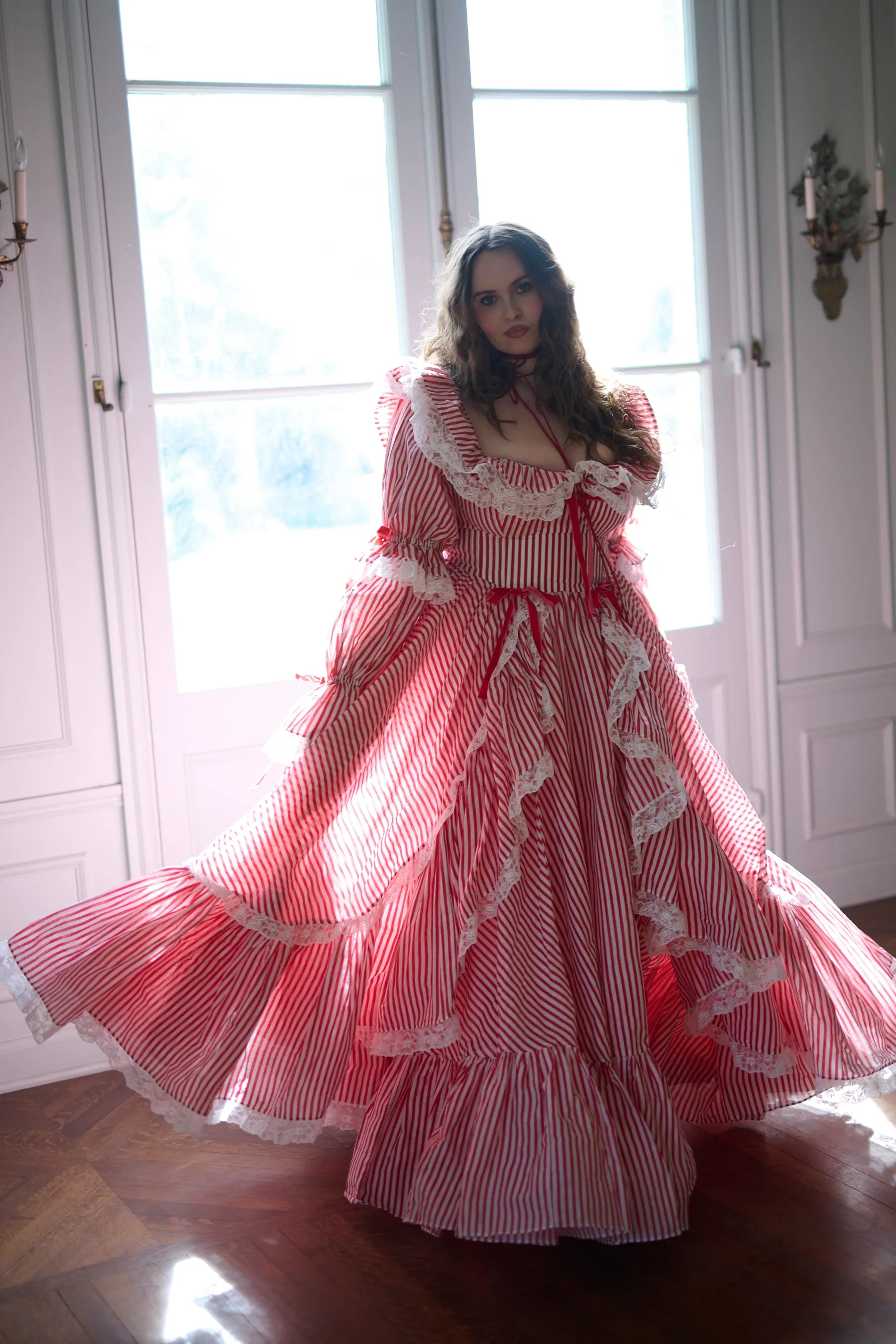 The Candy Stripe Waltz Gown