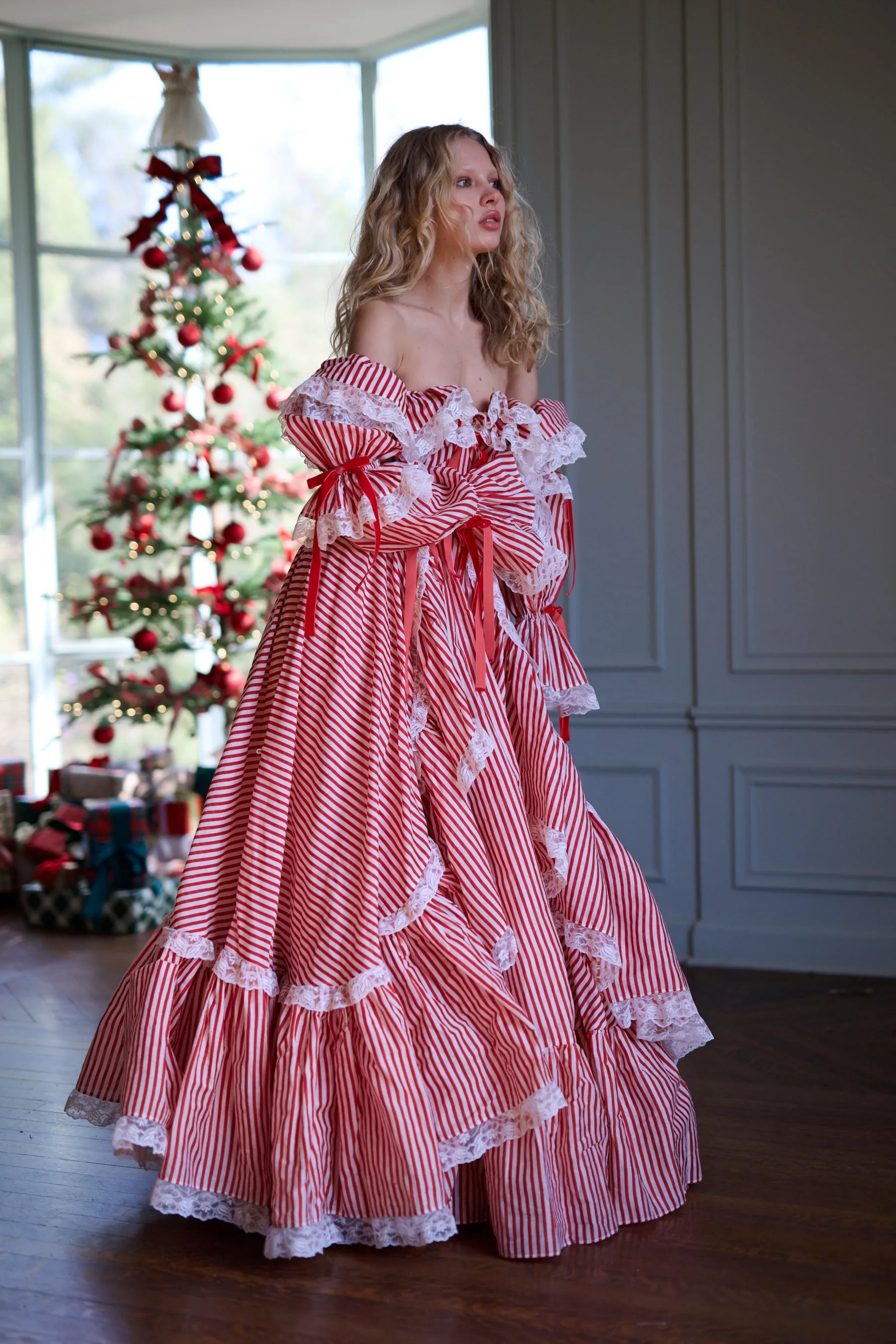 The Candy Stripe Waltz Gown