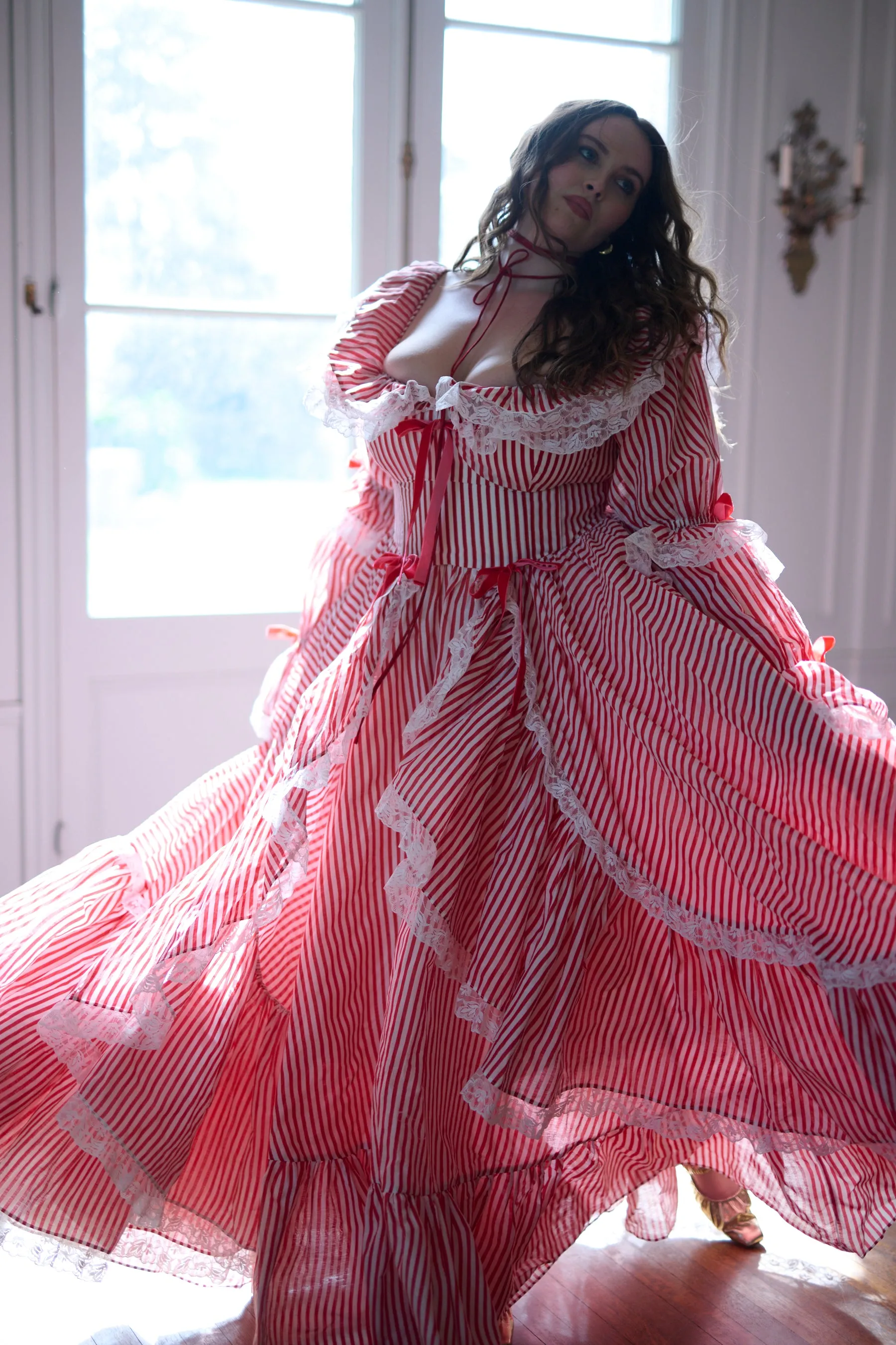 The Candy Stripe Waltz Gown