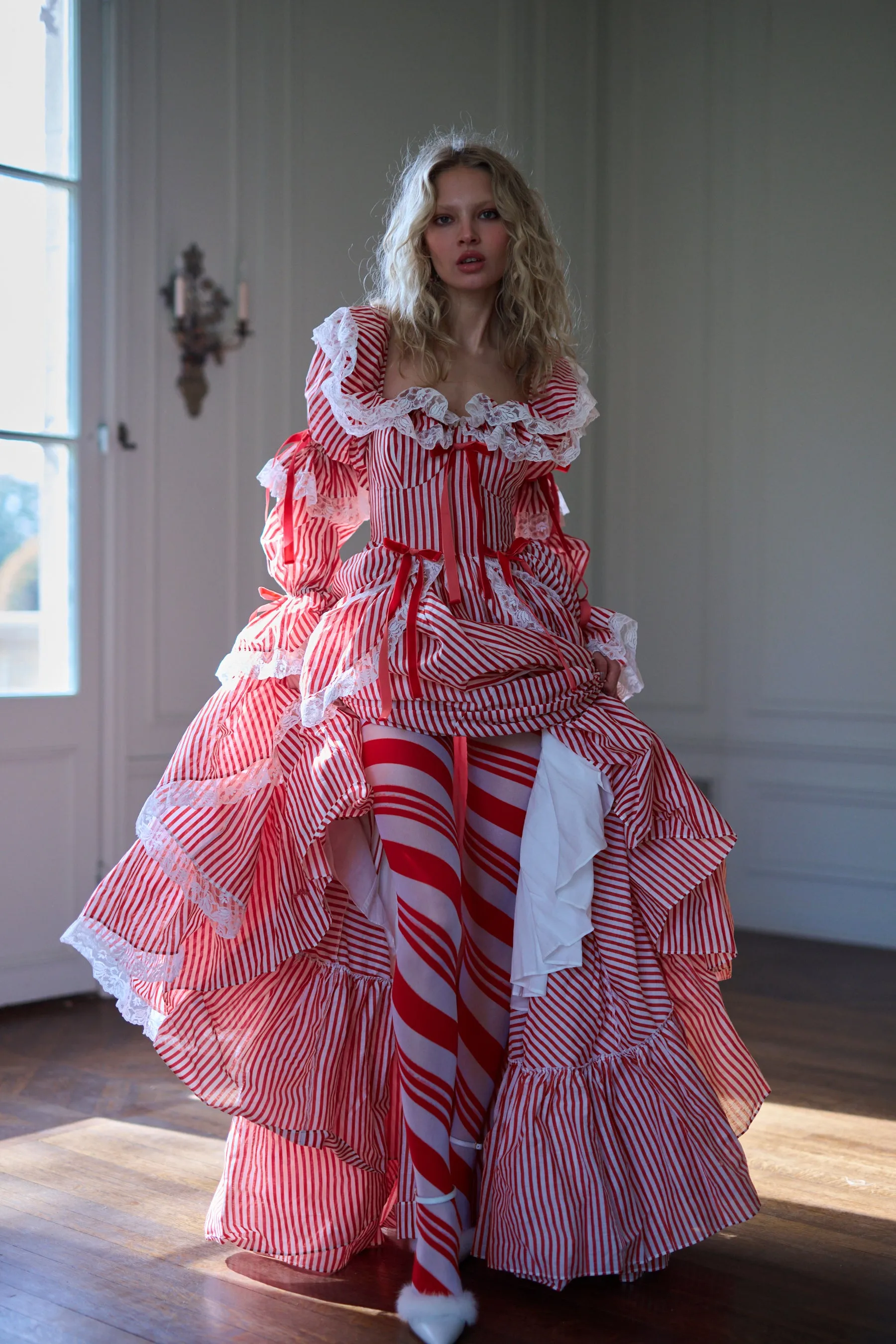 The Candy Stripe Waltz Gown