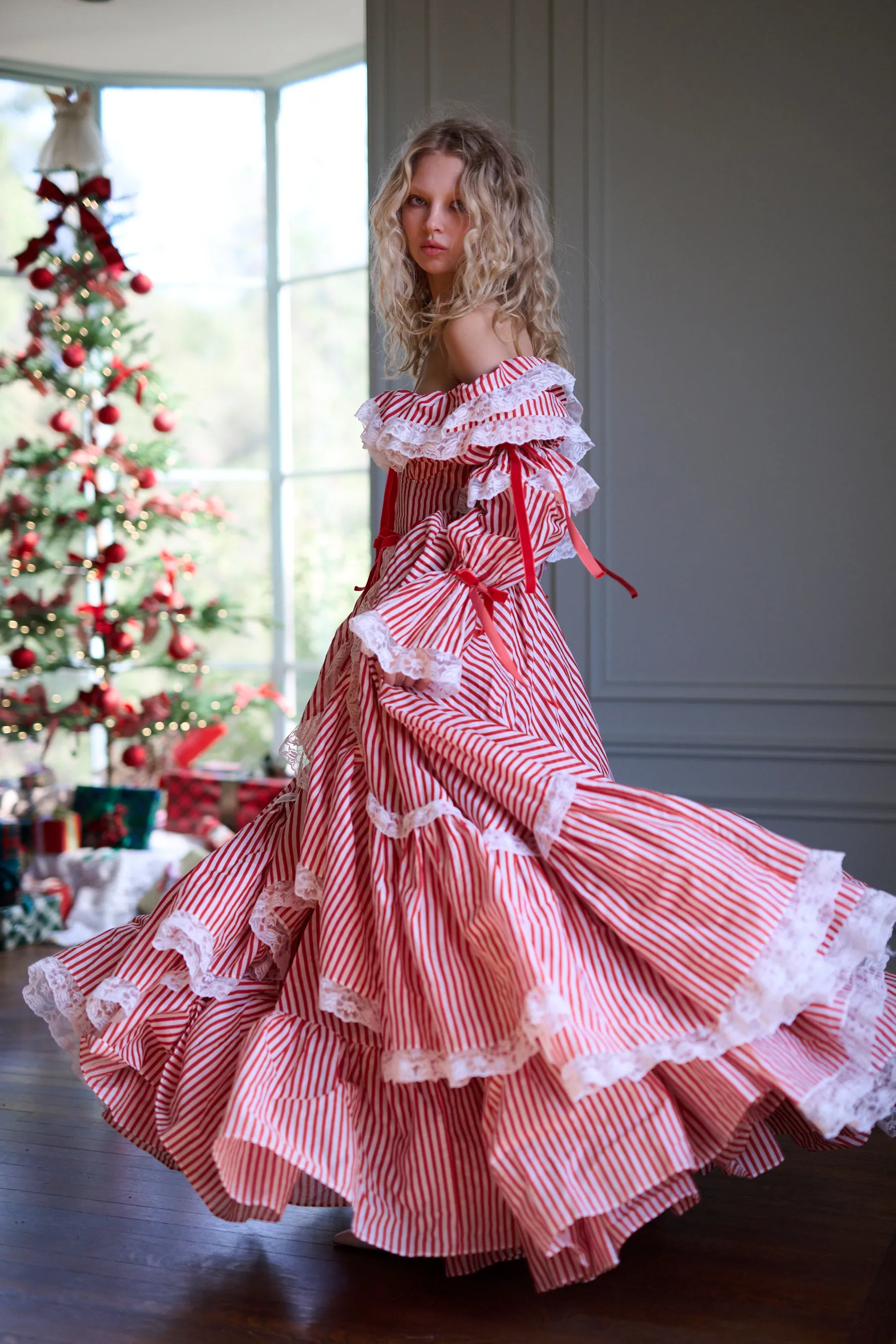 The Candy Stripe Waltz Gown