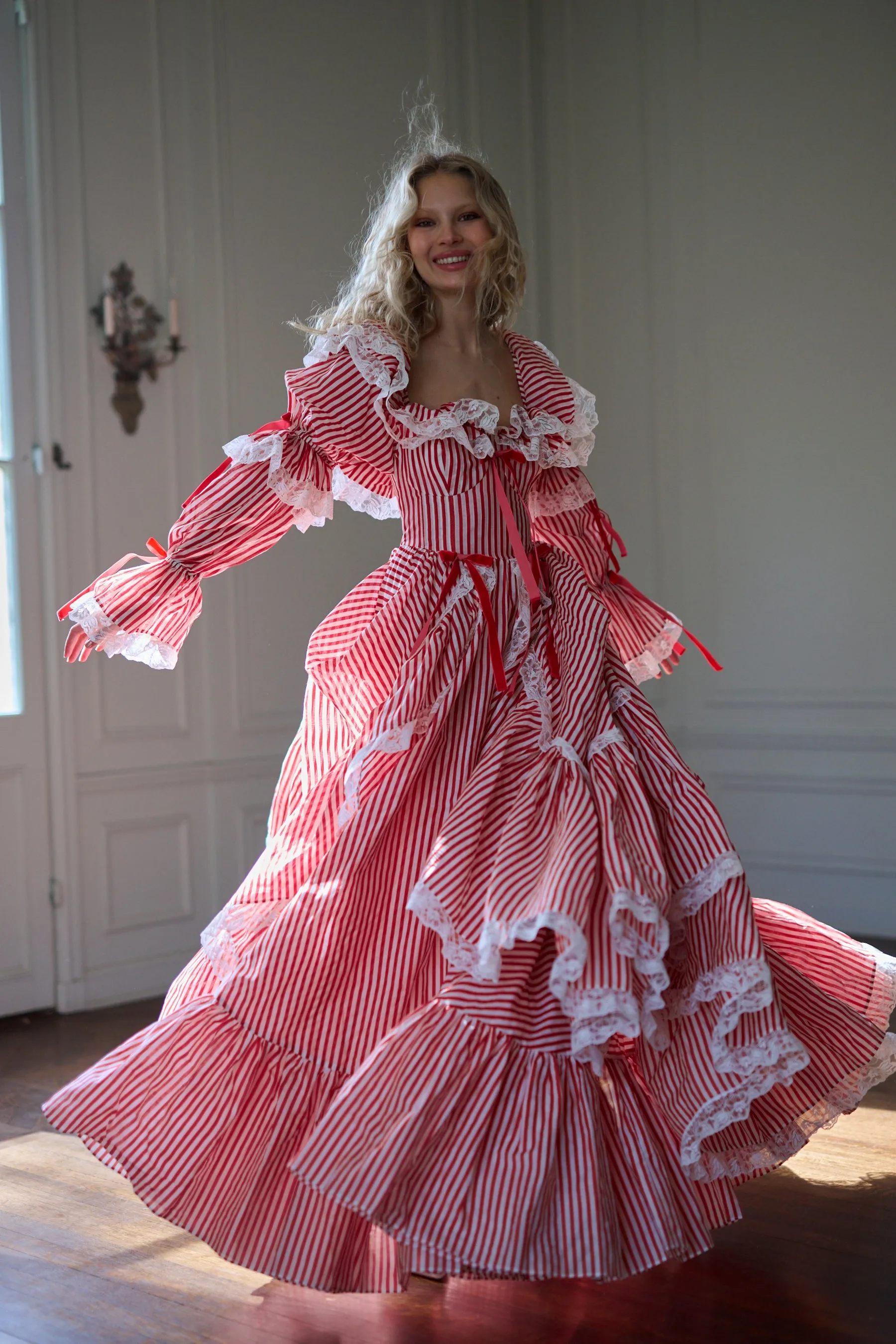 The Candy Stripe Waltz Gown