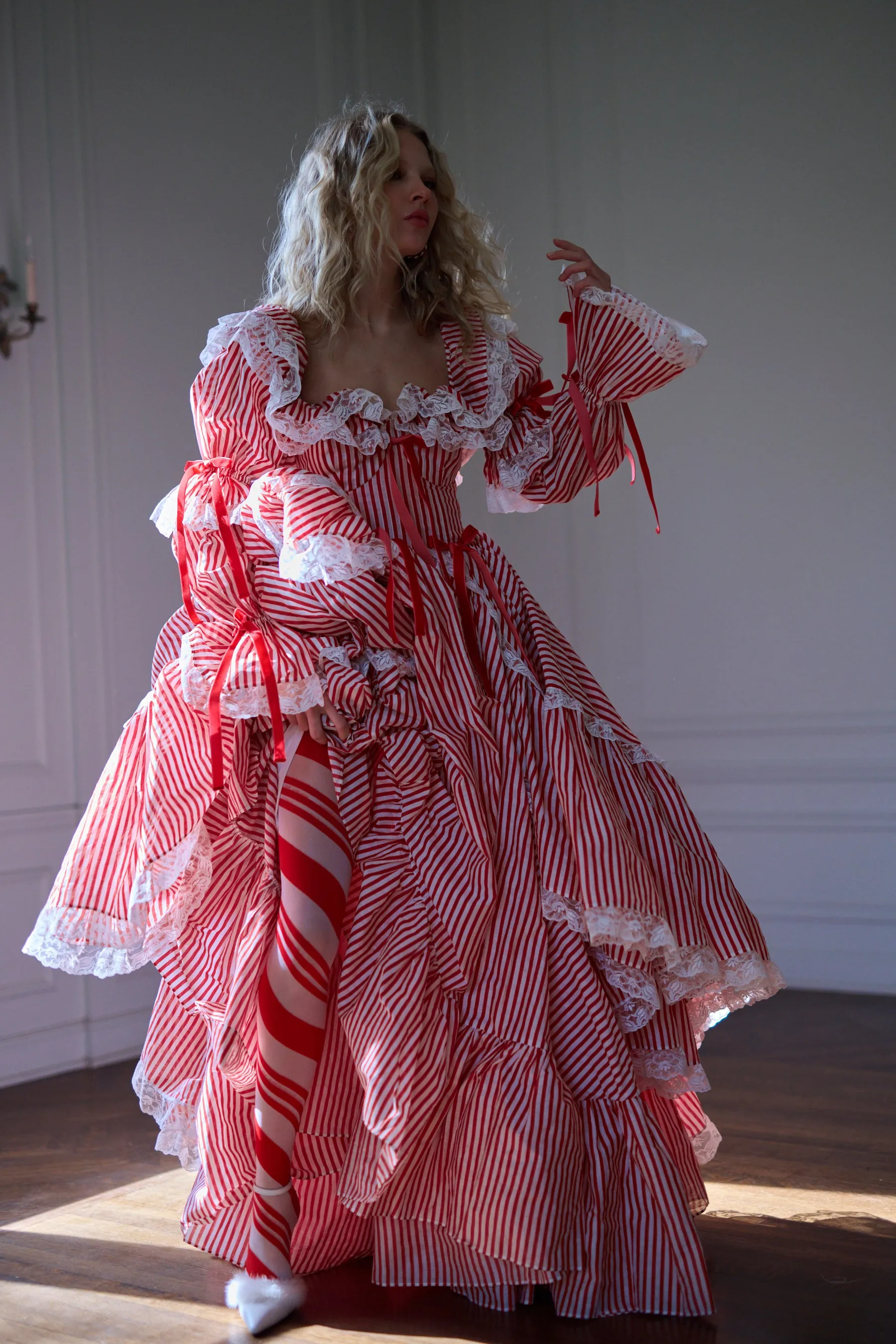 The Candy Stripe Waltz Gown