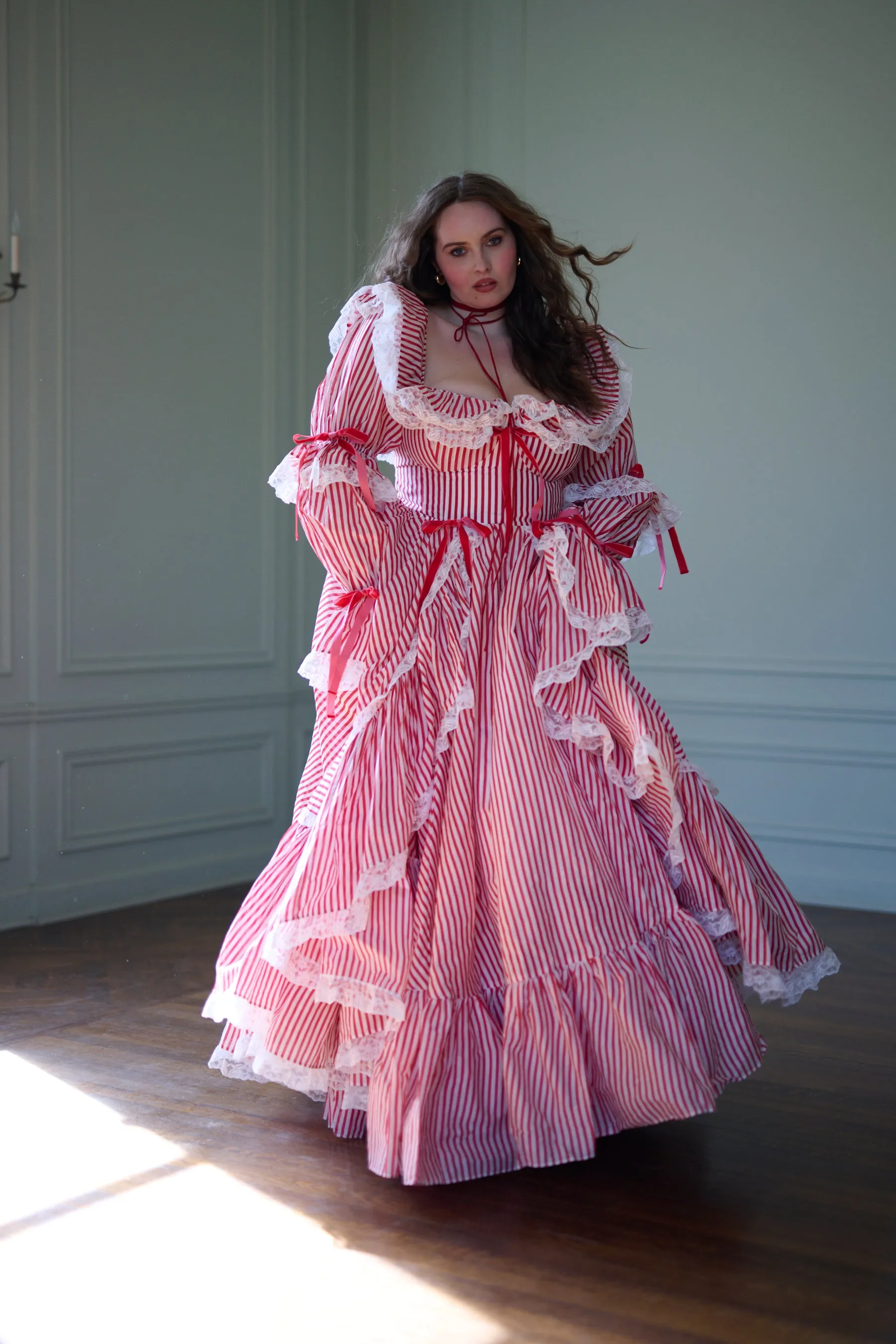 The Candy Stripe Waltz Gown