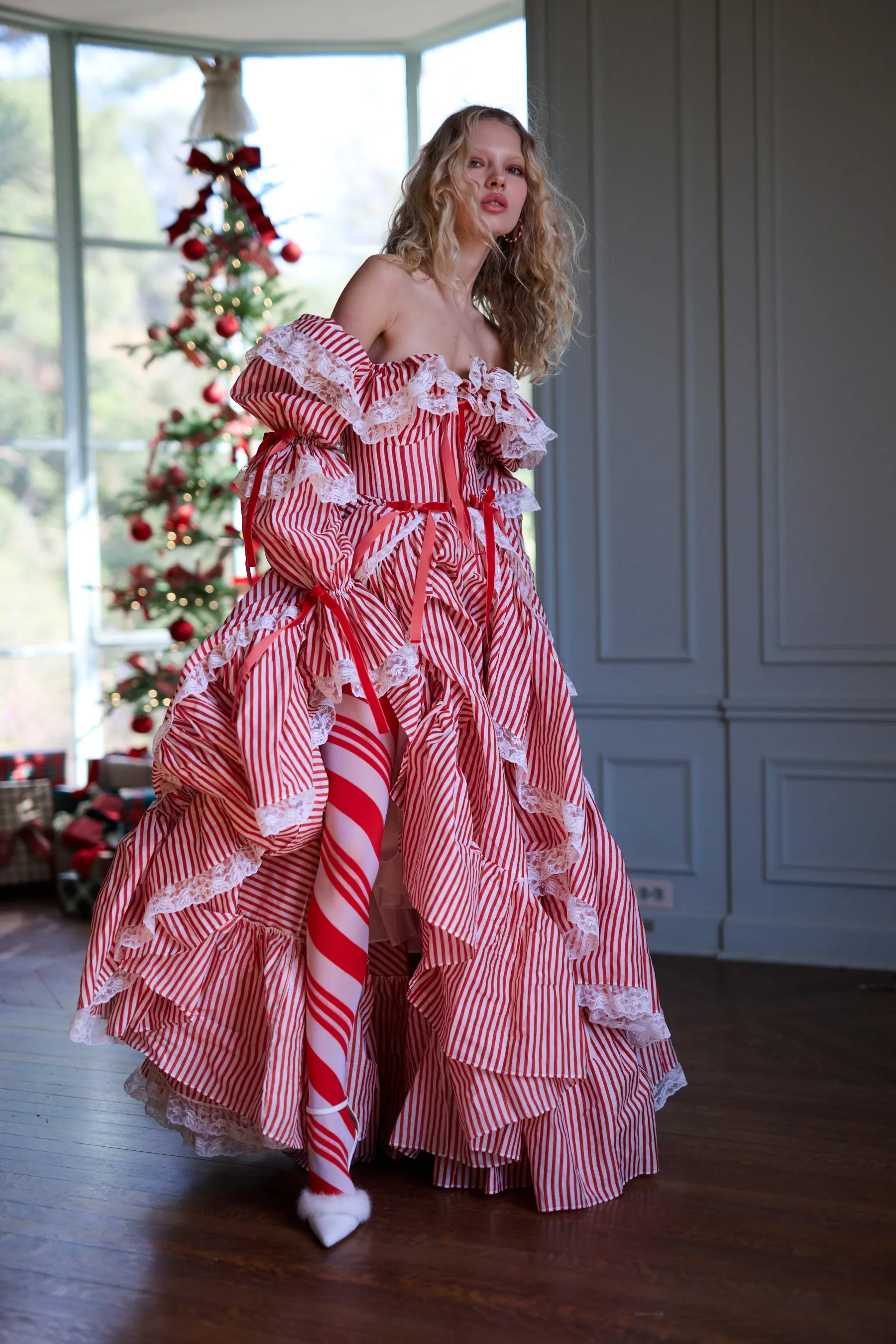 The Candy Stripe Waltz Gown