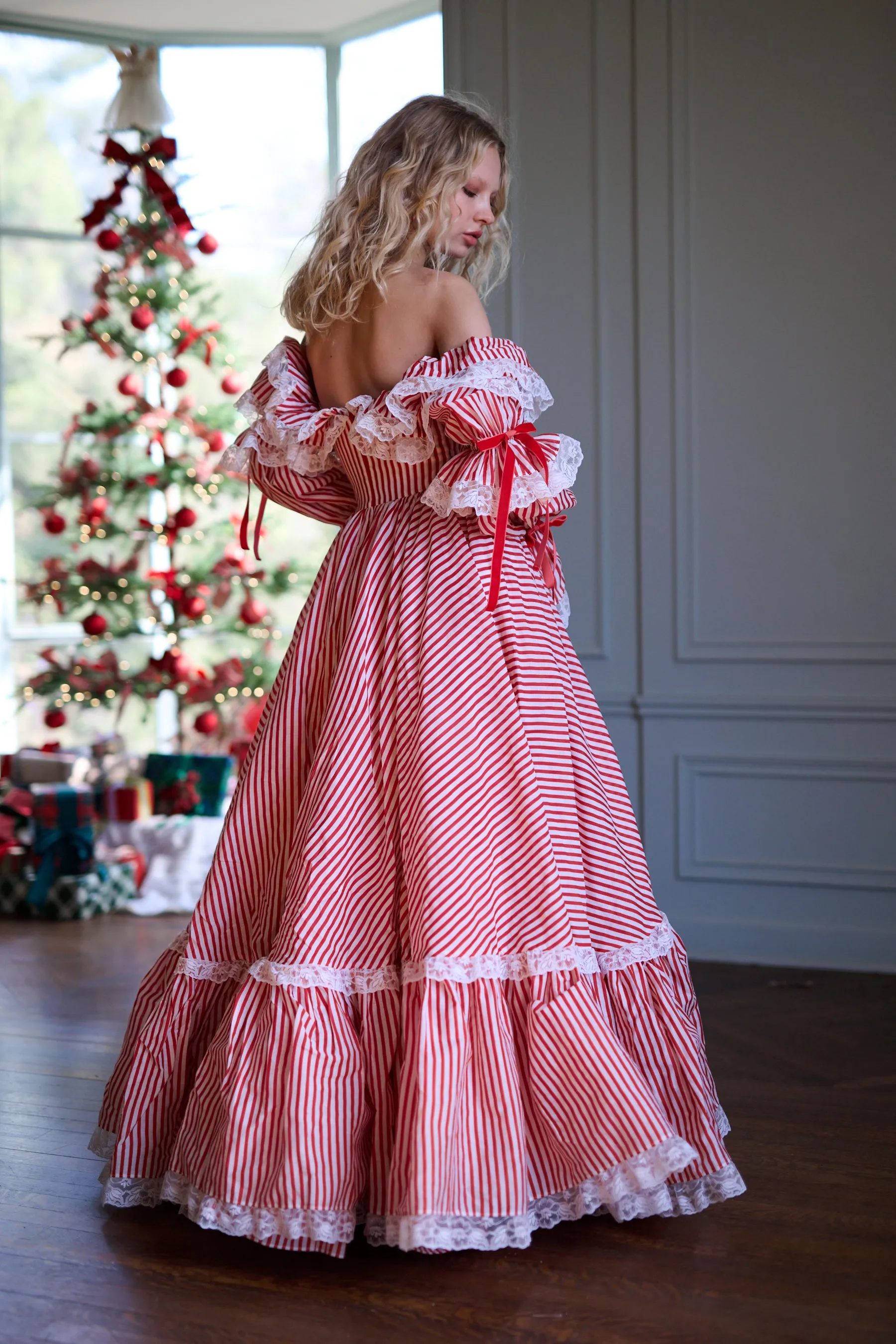 The Candy Stripe Waltz Gown