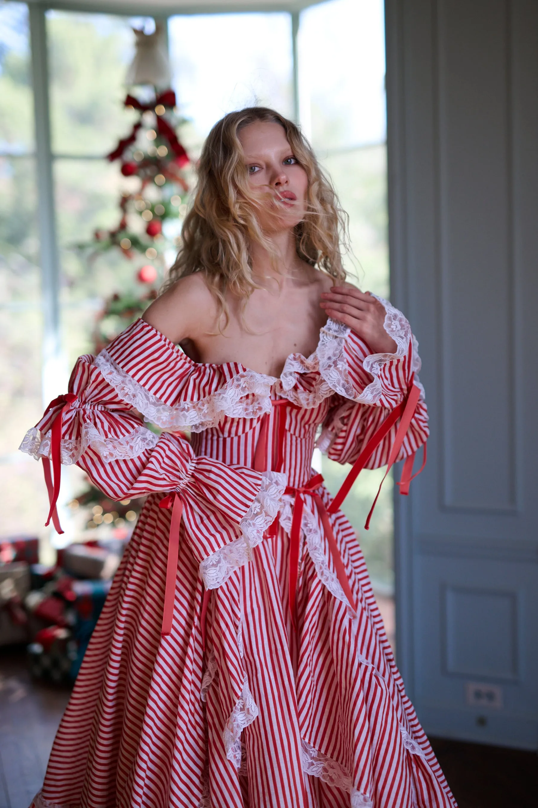 The Candy Stripe Waltz Gown