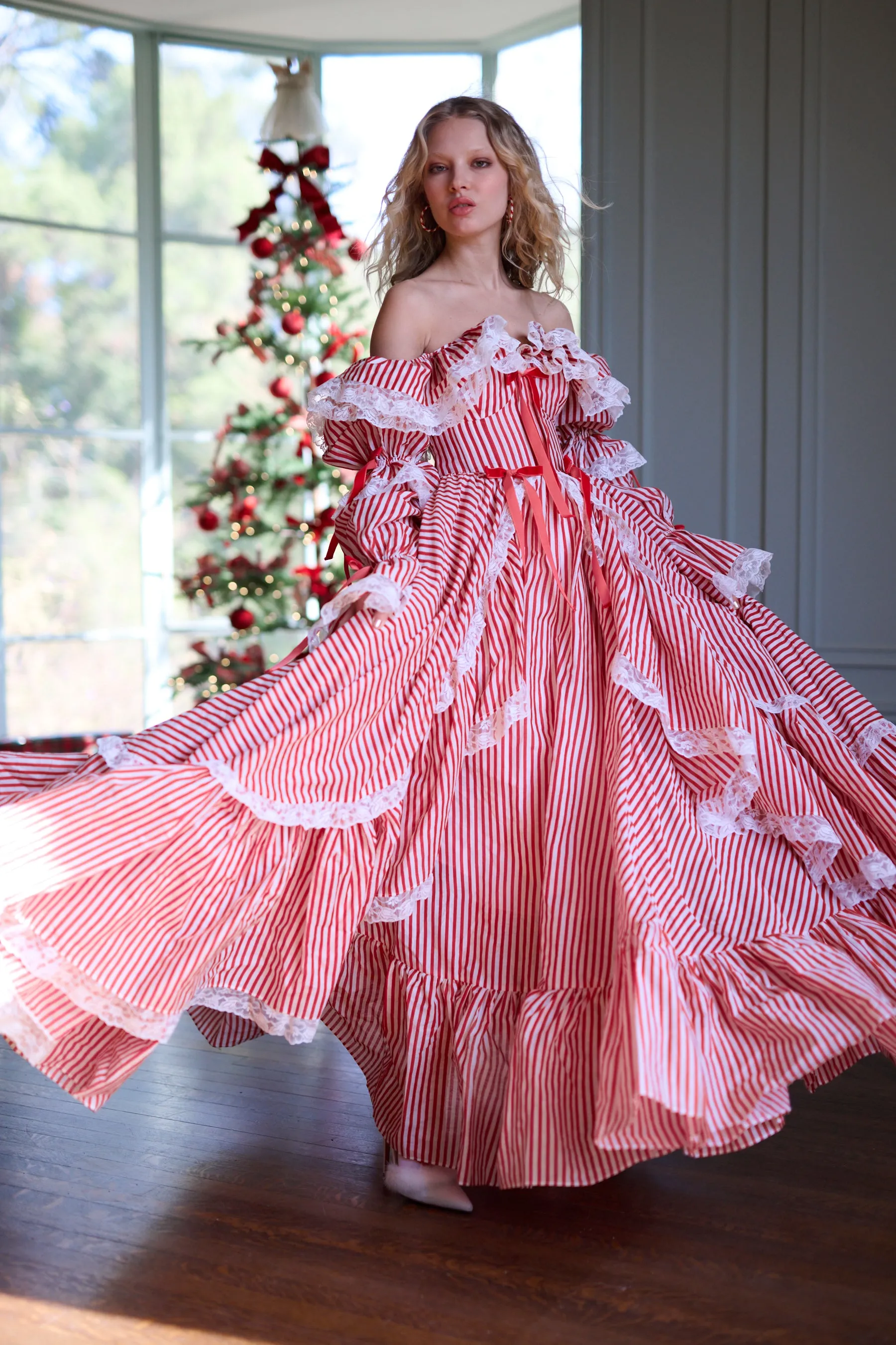 The Candy Stripe Waltz Gown