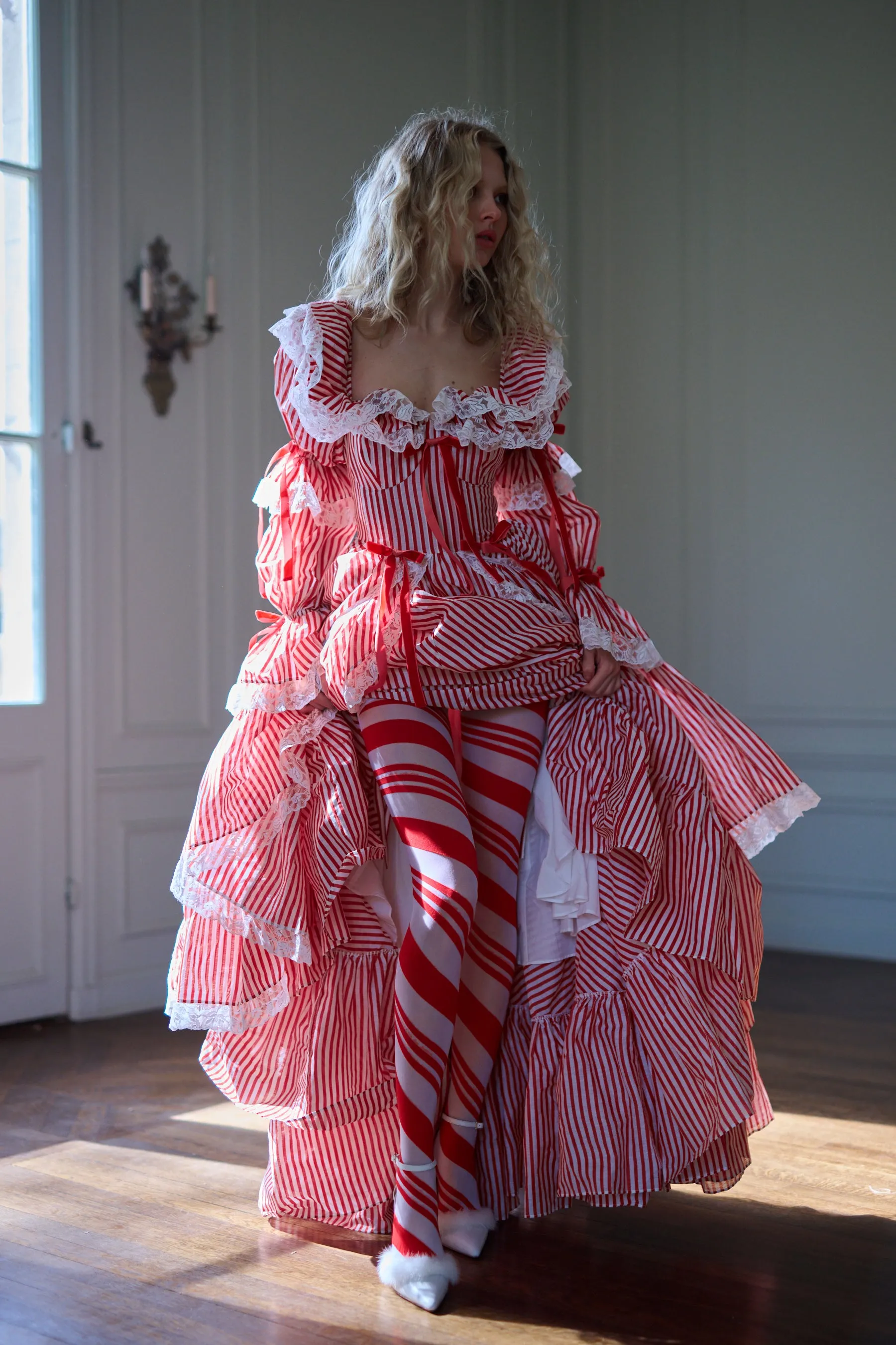 The Candy Stripe Waltz Gown