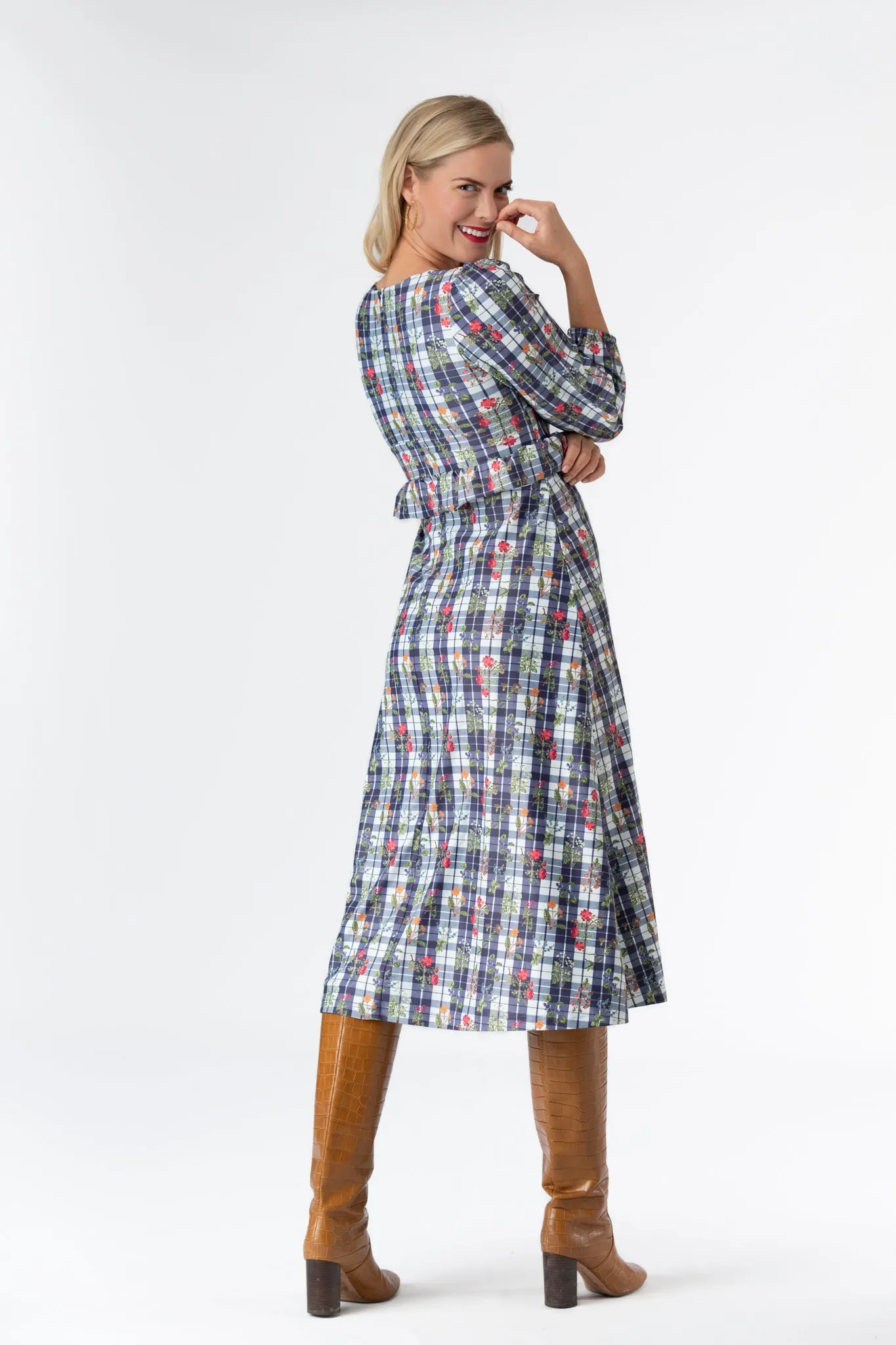 The Dorthea Dress - Gardeners Plaid