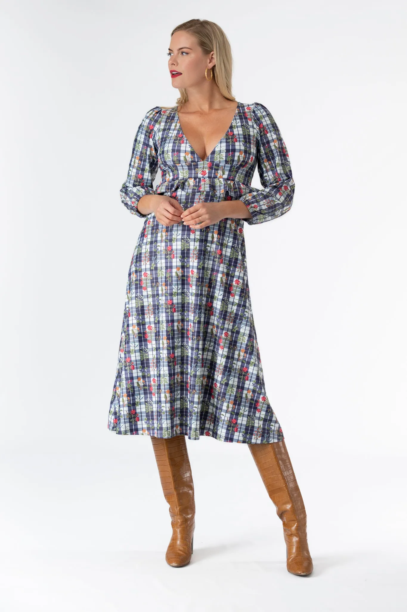 The Dorthea Dress - Gardeners Plaid