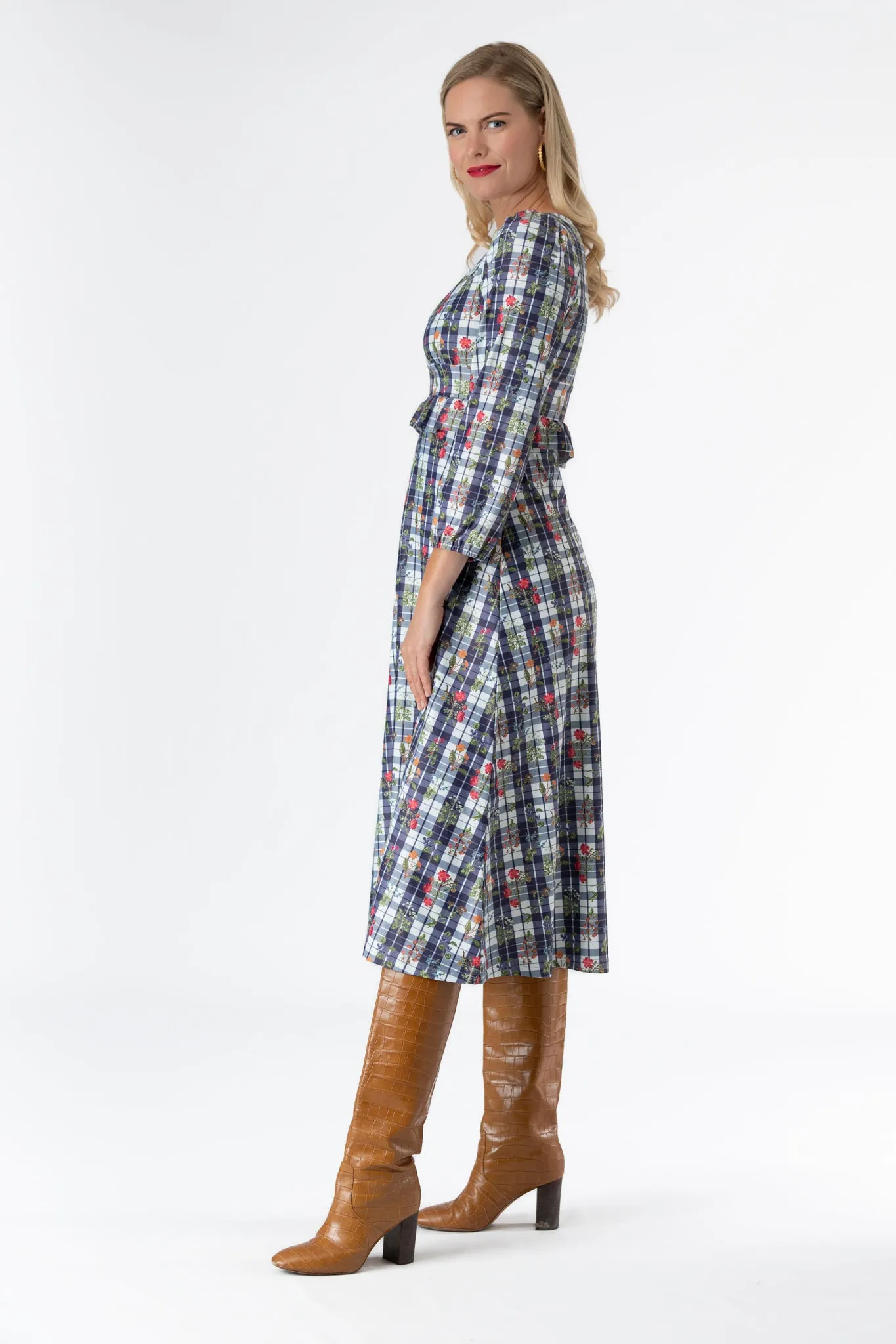 The Dorthea Dress - Gardeners Plaid