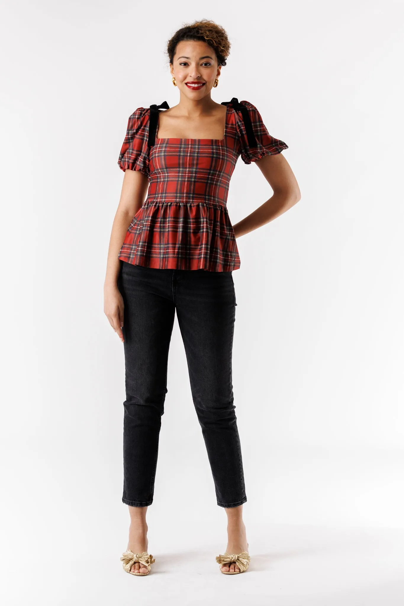 The Oliver Top - Merry Tartan