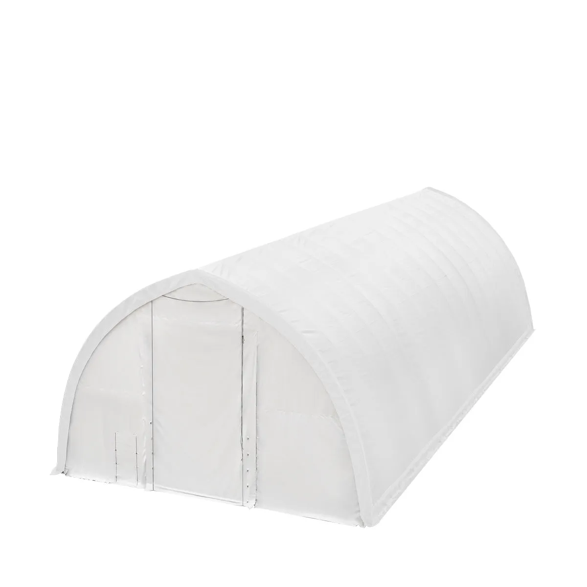 TMG-ST4061V 40' x 60' Peak Ceiling Storage Shelter, Single Truss, 17oz Commercial Grade PVC Cover, 13' W x 16' H Wide Open Door on Two End Walls