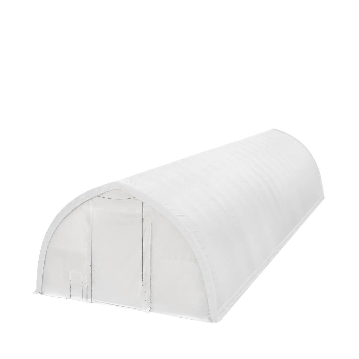 TMG-ST4081V 40' x 80' Peak Ceiling Storage Shelter, Single Truss, 17oz Commercial Grade PVC Cover, 13' Wx 16' H Wide Open Door on Two End Walls