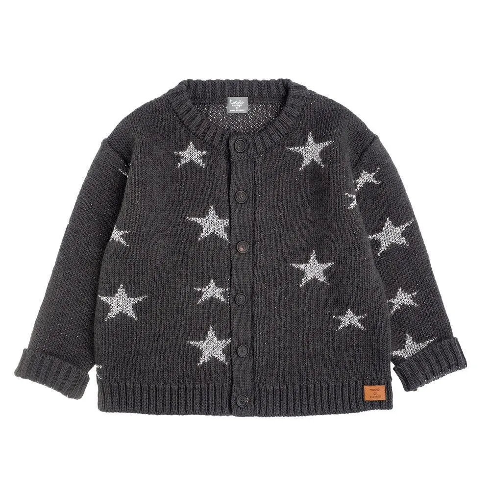 Tocoto Vintage Lurex Star Cardigan