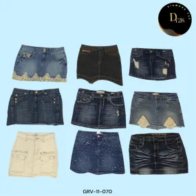 Trendy Y2K Distressed Denim Skirt (GRV-11-070)