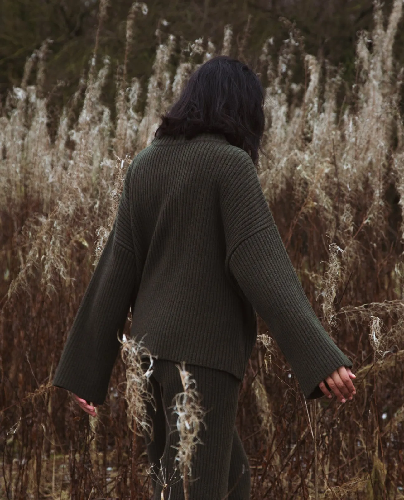 Trina Alpaca And Recycled Wool Jumper In Army