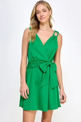 Vestido Wrap Corto Kelly Green