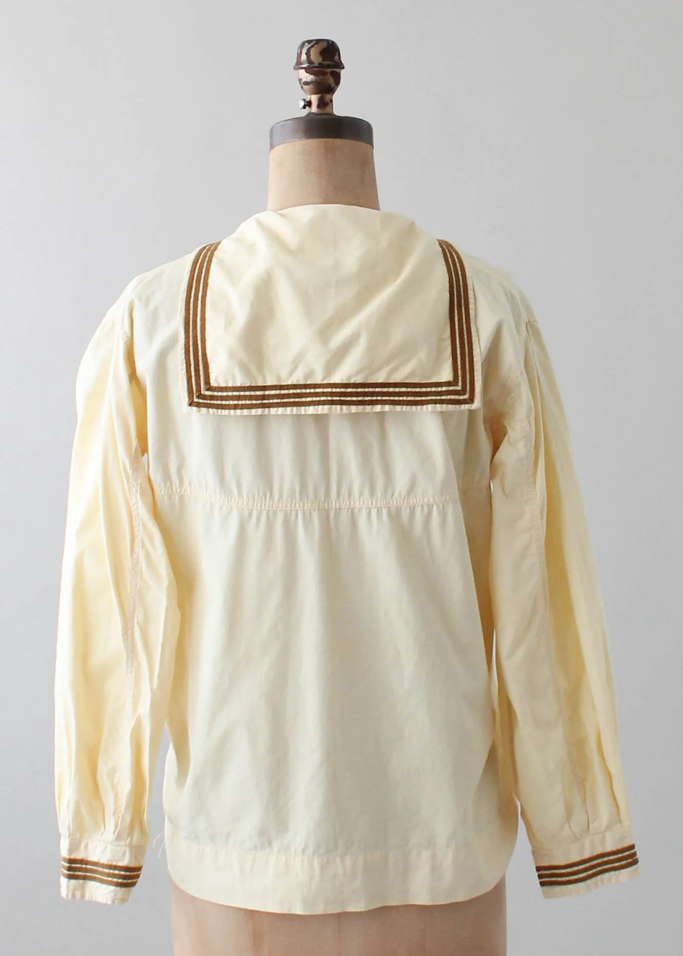 Vintage 1920s Yellow Midi Sailor Top