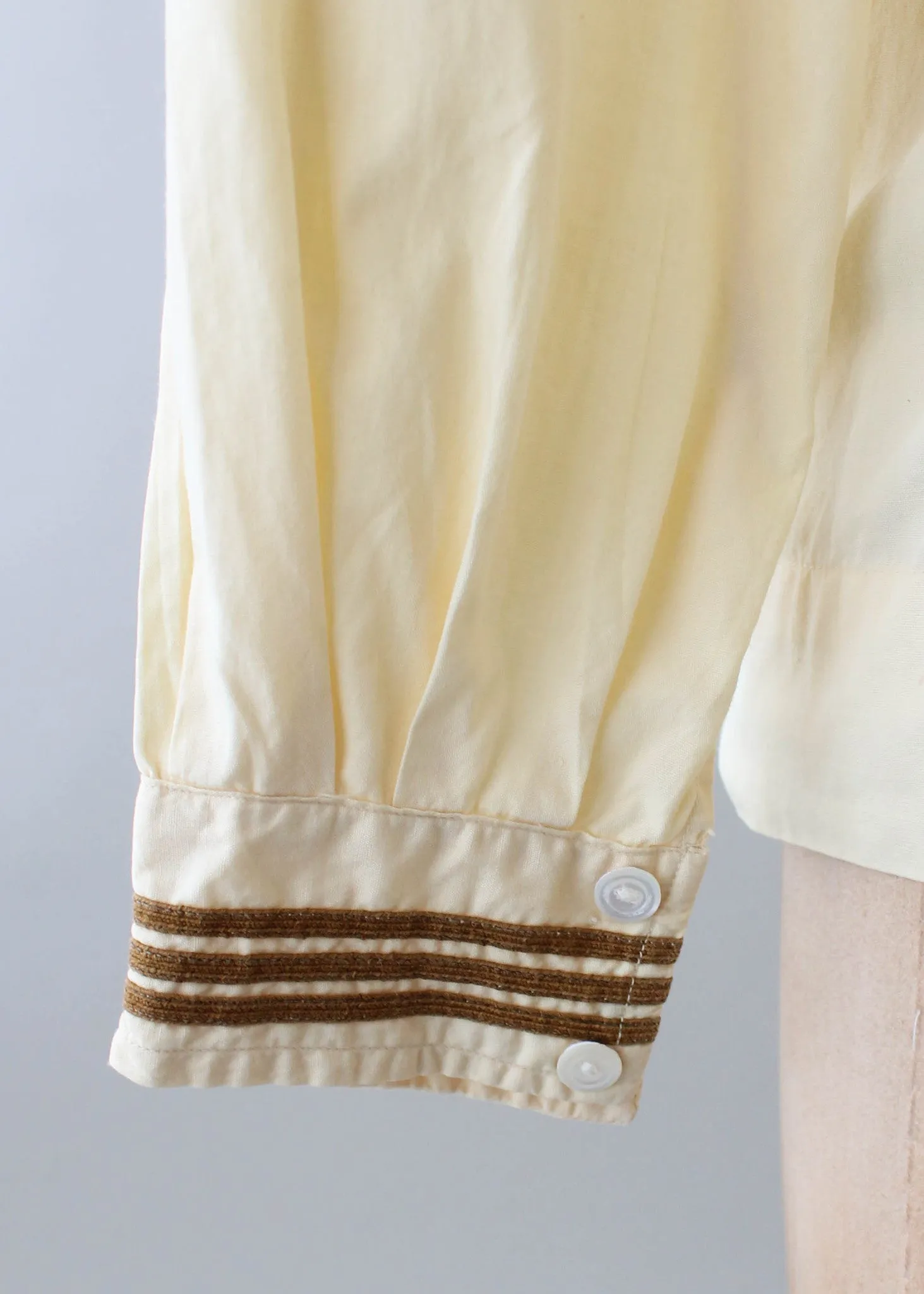 Vintage 1920s Yellow Midi Sailor Top