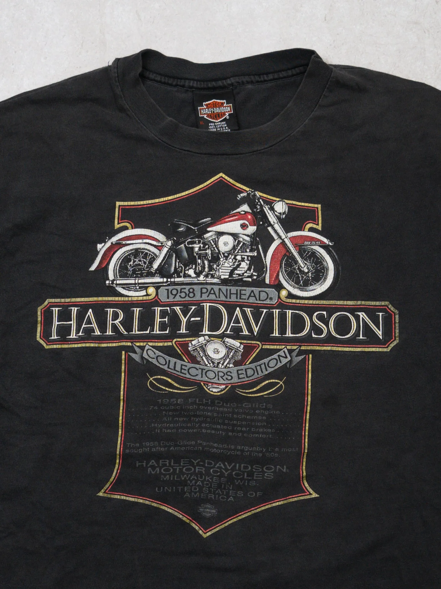 Vintage '87 Washed Grey Harley Davidson SC Tee (L)