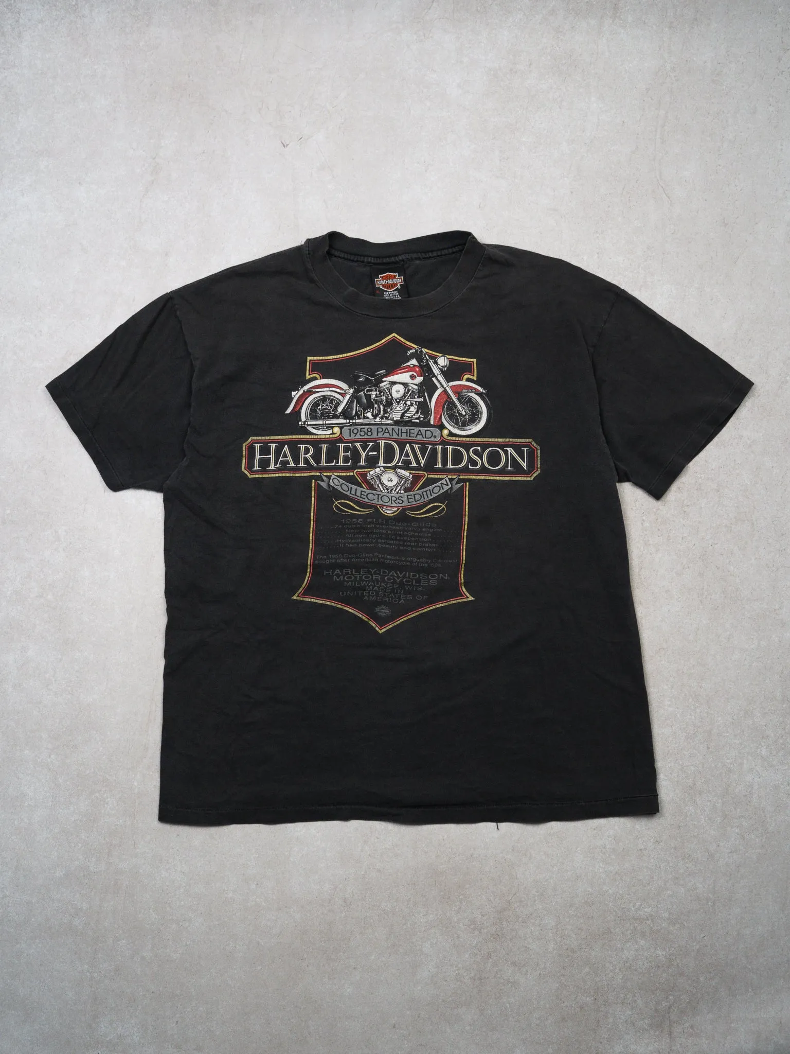 Vintage '87 Washed Grey Harley Davidson SC Tee (L)