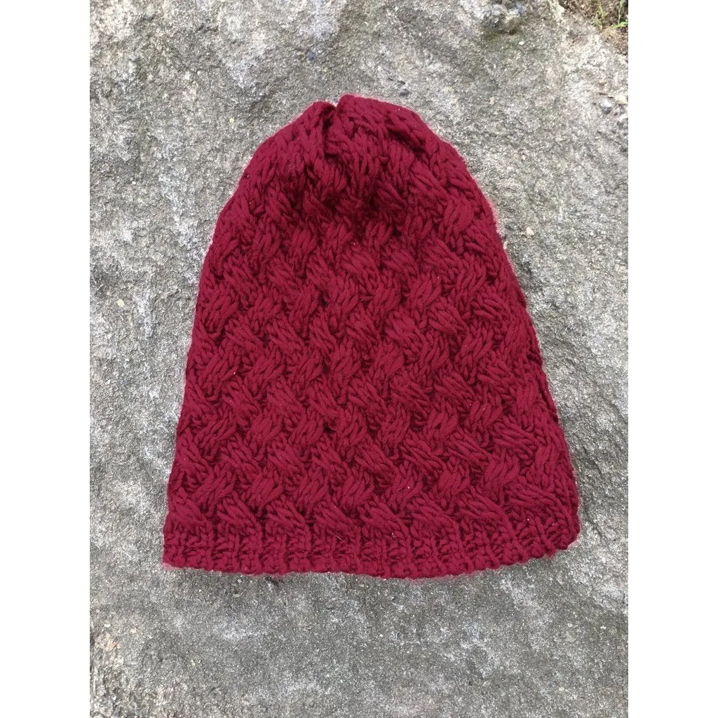 Winter Basket Weave Beanie