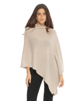 Women's Essential Pure Cashmere Poncho Beige