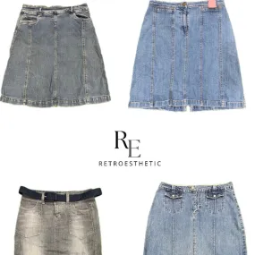 Y2K 2024 Denim Midi Skirts (SR-019)