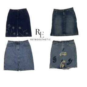 Y2K 2024 MIDI Denim Skirts (DR-130)