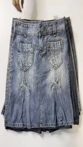 Y2K Cyber Girl Era Denim Midi Skirts (RE-69)