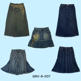 Y2K Denim Dream: 50 Long/Midi Skirts Bundle